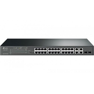 TP-Link 24-Port 10/100Mbps Web Smart Switch + 2-Port 10/100/1000Mbps + 2 Gigabit SFP Slots
